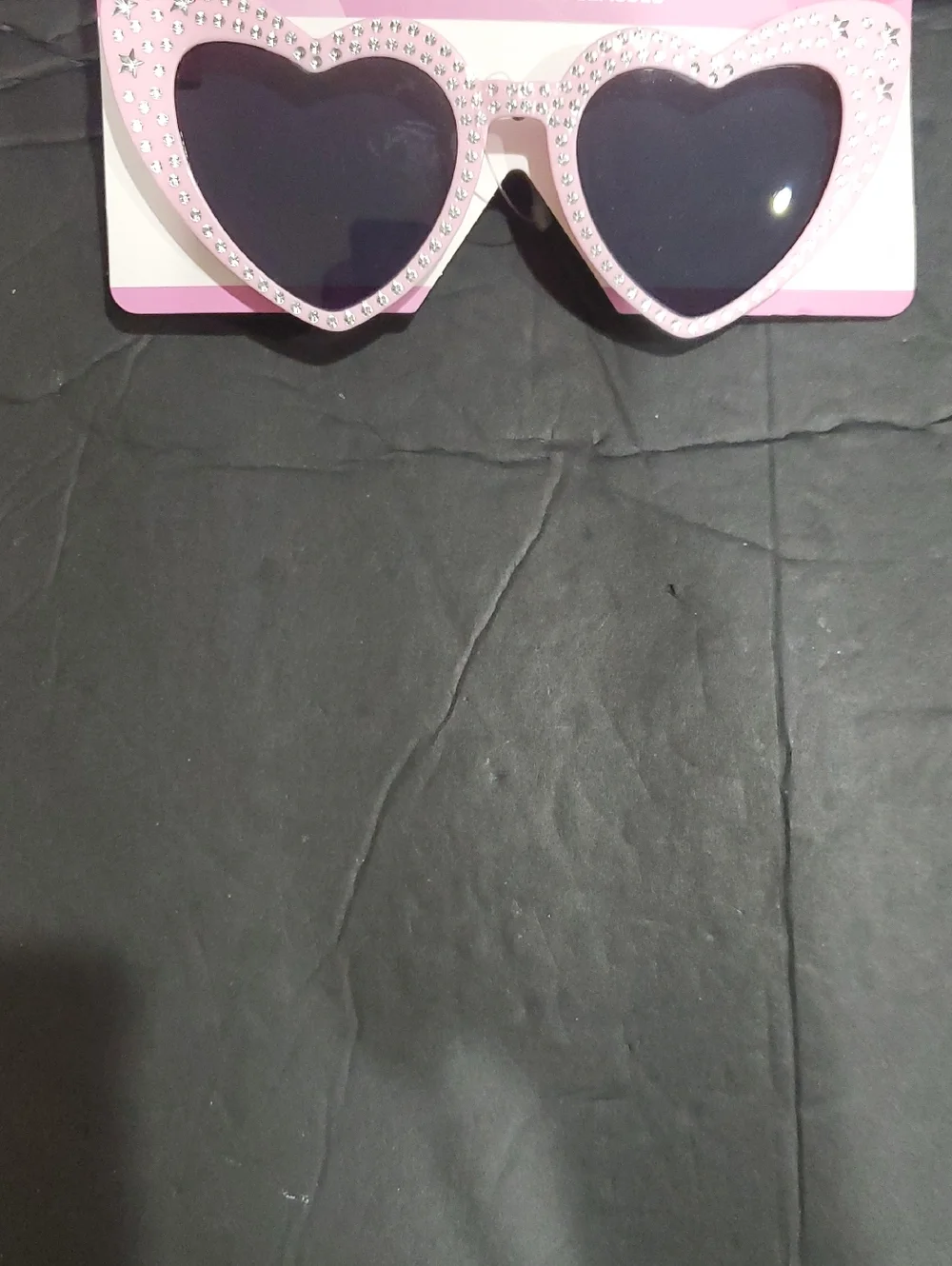 Pink rhinestone studded‎ bling retro heart shaped cat eye Sunglasses brand new